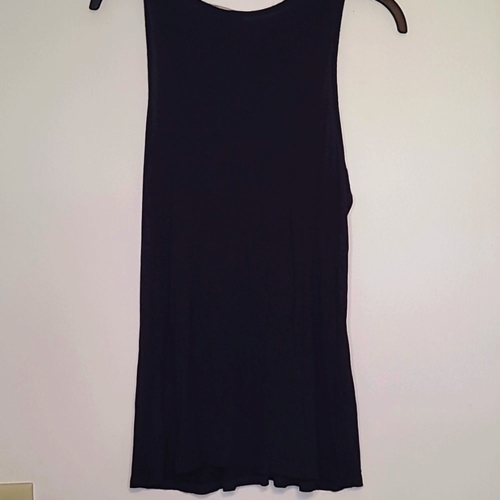 B'leev black bead embellished tank top M - Picture 4 of 4